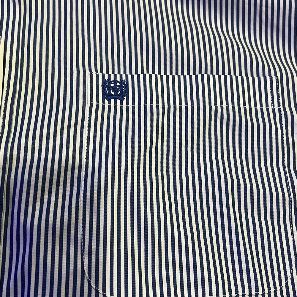 Cinch Men's Striped Print Tencel Long Sleeve Button-Down Western Shirt big tall - Picture 6 of 10